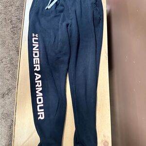 Under Armour Black Joggers with Pink Side Logo